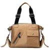 Kv￤llsp￥sar kvinnor v￤ska pu l￤der crossbody multoockets mjuk tv￤ttade axlar 4 f￤rger messenger