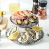 Bakeware Tools Seafood Plate Set Double Stainless Steel Snack Afternoon