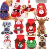 Hundebekleidung Haustier Weihnachtskostümversorgung Kleidung Katze Baumwolle lustige Herbst und Winter Old Man Elk Schnee 221114