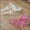 Decorative Flowers Wreaths 1 8M Sakura Rattan Flower Simation Vine Festive Wedding Arch Decoration Artificial Blossom Flowers Brid Dhts4