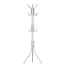 Hooks Free Standing Coat Rack Metal Stand Hall Tree Entry-Way Hanging Clothes Hat Scarf Holder Home Office Floor Hanger Multi
