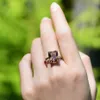 DIOSSPORE Sultanite Gemstone Rings para mulheres Real Sterling Silver Emerald Cutting Engagement Promise de jóias finas