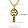 Ожерелья с подвесками U7 Крест Ирландский Узел Ожерелье Для Мужчин Из Нержавеющей Стали Triquetra Viking Тройной Рог Одина Ювелирные Изделия P754