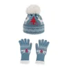 Bérets Boys Flap Hat Women's Winat's Winter European and American Christmas Tricots Gants Two Piece Two Treesed Wool lapins Femmes