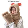 Berets 896e Cartoon Sweet Cute Bear Ears Plush Hat Winter Winter Hiff