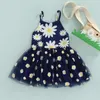 M￤dchen Kleider M￤dchen ￤rmellose A-Line-Kleid Daisy Muster Doppelschicht Saum Prinzessin Sommer Lose Fit