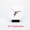 Sublimation MDF 나무 사진 프레임 블랭크 인쇄 가능한 패턴 시계 DIY 목재 블록 인쇄 크리스마스 선물 도매 EE