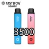 QK Max 3500 Puffs Disposable Vapor E Cigarettes with Rechargeable Battery For USA & AU Tastefog Square