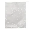 Gift Wrap 200Pcs Frosted Cute Dot Plastic Packaging Candy Biscuit Soap Bag Cake Self-Adhesive Sample