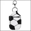 Party Favor Portable Sanitizer Holder Biecibus piłka nożna Basketball Baseball Ball Sport Skórzana butelka kluczyka Butelka BB1115