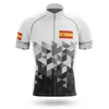 Racing Jackets Power Band Spanien National Endast kort ärm Cykeltröja Summer Wear Ropa Ciclismo