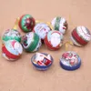 Party Decoration 5pcs/lot Color Print Iron Ball Christmas Tree Pendant Children Gift Candy Packaging Box Ornaments