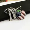 Keychains American Travel Souvenirs Empire State Building Key Chain Statue of Liberty Key Chain I Love New York T220909