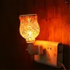 Lâmpadas de fragrâncias de cera elétrica derreta o queimador de incenso 3d iluminador de luz mais quente US/UE Lâmpada romântica