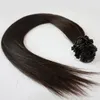 Virgin Russian Human Hair Pre Bonded Extensions Double Drawn Flat Typehair Black Brown Blonde Color Keratin tip hair 200g