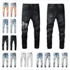 Men Brand Jeans European Jean Designer Letter Star Mens Skinny Embroidery Casual Streetwear Patchwork Rippedtrend Motorcycle Pant Size 29-40 A miris