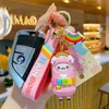 Keychains Exquisite Cute Epoxy Resin Rainbow Alpaca Pendant Doll Couple Car Keyring Cartoon Alpaca Keychain Bag Pendant Gift Jewelry T220909