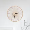 Wanduhren Stille nordische Uhr Minimalistische runde ländliche Holzdekoration Wohnzimmeruhr Rustikale Küche Zuhause TY30YH