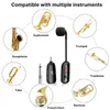 Microphones Instruments sans fil UHF Saxophone Microphone Récepteur sans fil Émetteur Portée de 50 m Plug and Play Idéal pour les trompettes 221115