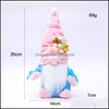 Autres fournitures de fête festive Fête des mères Cadeau nain Fleurs de printemps Gnome Pâques Anniversaire Poupée Home Festival Décor de bureau 668 S2 D Dhrpj