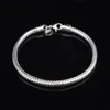 Mode 925 Sterling Silver Link Chain Armband Pärlade Bangle Luxury Brand Designer Womens Men armband manschett smycken bröllopälskare gåva grossist