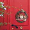 Fleurs d￩coratives Classic Christmas Decor Decor Wall Porte suspendue Ornement Garland Garland No￫l Party Flower Ring C￩l￩bration