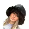 베레트 패션 여성 모피 어부 모자 모자 겨울 겨울 다양한 단색 세련