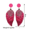 Dangle Chandelier Dangle Earrings Elegant Fashion Leaves Fl Rose Red Crystal For Women Simple Vintage Fairy Grunge Pendant Jewelry Dh7Zj