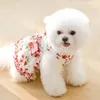 Hundebekleidung Rose Blume für Hunde Kleid Druck Haustier Kleidung Katze Kawaii Kleine dünne Frühling Sommer Mode Niedliche Teddy Produkte 2022