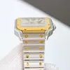 U1 골드 스퀘어 다이얼 럭셔리 남성 시계 WGSA0042 39.8mm 접이식 버클 로마 숫자 사파이어 크리스탈 유리 904L 스테인리스 스틸 자동 기계 Montre de Luxe Watch