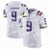 Fußballtrikots LSU Tigers Burreaux Fußballtrikot Diamond Patch Peach Bowl Playoff College 9 Joe Burrow Spitzname Beckham 7 Delpit Mathieu