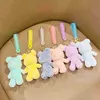 Keychains Cartoon Cute Candy Color Bear Plush Keychain Fashion Girl Bag Pendant Car Accessories Keyring Decoration Gift Key Holder Jewelry T220909