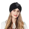 Kogelcaps heren kleding vrouwen knoop mode geplooide tulband cap headwrap slaaphoed bump honkbalstijl