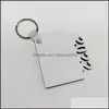 Favor de fiesta 2022 Sublimación Llavero en blanco Favor de fiesta MDF Llavero de madera Colgante Transferencia térmica Anillo de doble cara DIY Regalo Drop Deliv Dhynm