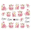 Hele DIY Designer Water Transfer Tips Nail Art Pink Rose Flower Sticker Sticker Decals Women Beauty Wedding247W