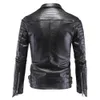 Men's Fur Faux Fur Brand Skull Leather Jacket Men Style Punk Coat preto Casaco de alta qualidade de manga longa z￭per vintage Pu Faux Biker Leather Jacket Men 221114