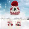 BERETS RAGAZZO FAPT HAT Women's Women's Winter European and American Christmas Knitting Guves Dwrened Wool Rabbits Women Women