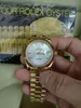 С оригинальной коробкой мужские бриллианты часы 40 мм желтого золота без хронографа Diamond Dial Asia 2813 Automatic 2022