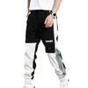 Men's Pants Stylish Jogging Color Block Washable Men Trousers Loose Fit Mid Waist Cargo