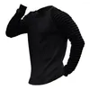 Men's Sweaters Cold Resistant Elastic Men Spring Autumn Patchwork Color Pullover Top For Work