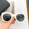 Cateye Oval Sunglasses Солнцезащитные очки блестящие черные серо -серо