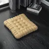 Oreiller épaissi en peluche Biscuit bureau sédentaire assis sur le sol rond mignon housse de canapé canapé