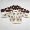 Pullover peuter babyjongen gebreide kinderen kindervesten meisjes kleding cartoon beer brei sweater kinderen jackt herfst jas bovenkleding voor 04y 221114