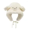 قبعات الدب earfffffffffflap are are plush trapper الشتاء دافئ القاذفة قبعة صوف محرك