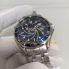 Orologi da polso Orologi automatici da uomo Quadrante blu da uomo Bracciale in acciaio inossidabile 41mm 007 Sport Casino Royale Orologio meccanico professionale in edizione limitata