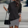 Casual Dresses Europe Runway Designer Dress Women's Quality Puff Sleeve Sexig V-Neck Floral Printed Brodery Button Resort290B