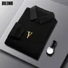 Maglioni da uomo grado superiore falso due stilista di marca maglione pullover lavorato a maglia con colletto trendy casual nero collare autunno maglione uomo 221114