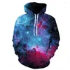 Women's Hoodies Star 3 D Digital Printing Hooded Couples Fleece Blouse Female Fashion Tide