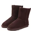 Kvinnor Snow Boots Boot Plush Boots Classical Mini U5825 Håll WARM Fashion Sheepskin Cowskin Leather EUR35-41