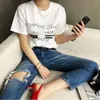 ファッションメンズTシャツブランドトップTシャツホワイトショートセーターカジュアルレタークロスパターンデザイナーTEES女性Tシャツ無料船